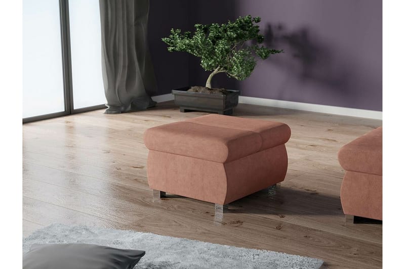 Kintore Fotpall 60 cm Pink/Brown - Möbler - Stolar & fåtöljer - Pall & puff - Fotpall