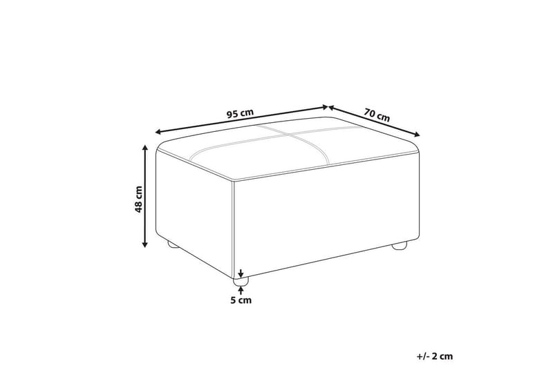Fotpall Kohlo Beige/svart - Beige/svart - Möbler - Stolar & fåtöljer - Pall & puff - Fotpall