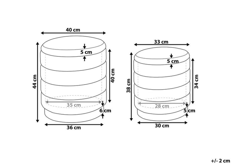 Lerbodatorp Fotpall med Förvaring 2-pack - Rosa - Fotpall