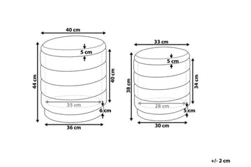 Lerbodatorp Fotpall med Förvaring 2-pack - Gul - Möbler - Stolar & fåtöljer - Pall & puff - Fotpall