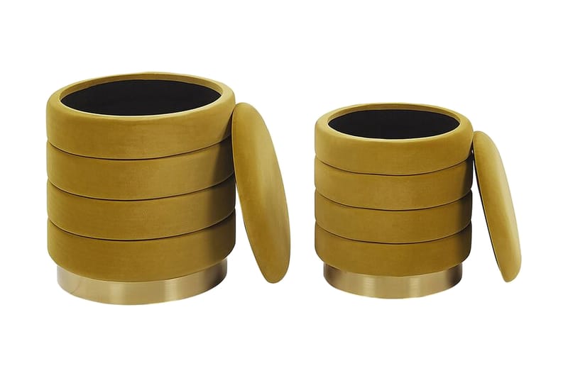 Lerbodatorp Fotpall med Förvaring 2-pack - Gul - Möbler - Stolar & fåtöljer - Pall & puff - Fotpall