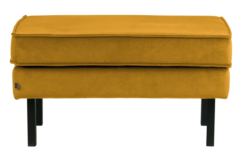 Lissbon Fotpall Sammet - Ockra - Möbler - Stolar & fåtöljer - Pall & puff - Fotpall