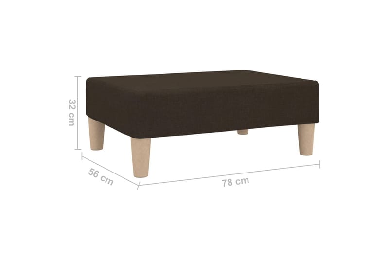 Fotpall mörkbrun 78x56x32 cm tyg - Mörkbrun - Möbler - Stolar & fåtöljer - Pall & puff - Fotpall