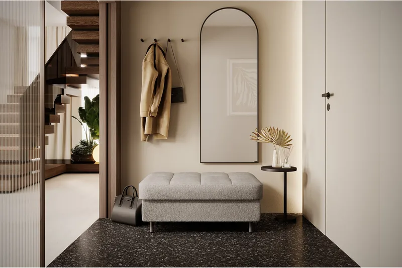 Manoti Fotpall 104 cm - Beige - Möbler - Stolar & fåtöljer - Pall & puff - Fotpall - Fotpall med förvaring