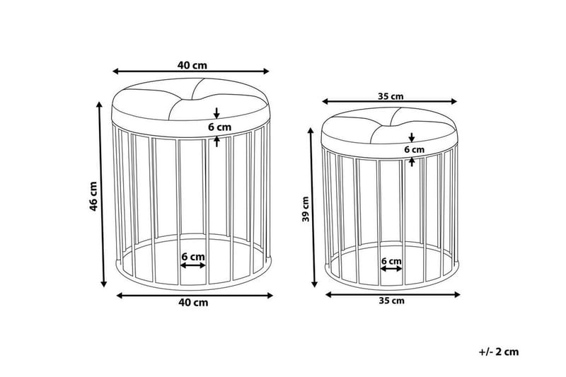 Mattila Fotpall 2-pack - Grön - Fotpall