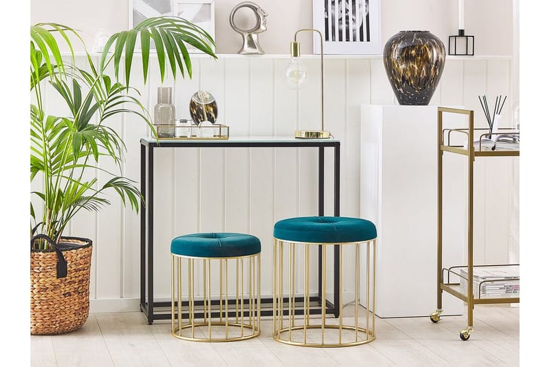 Mattila Fotpall 2-pack - Blå - Möbler - Stolar & fåtöljer - Pall & puff - Fotpall