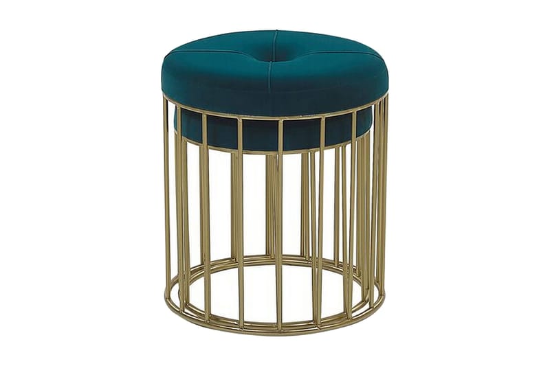 Mattila Fotpall 2-pack - Blå - Möbler - Stolar & fåtöljer - Pall & puff - Fotpall