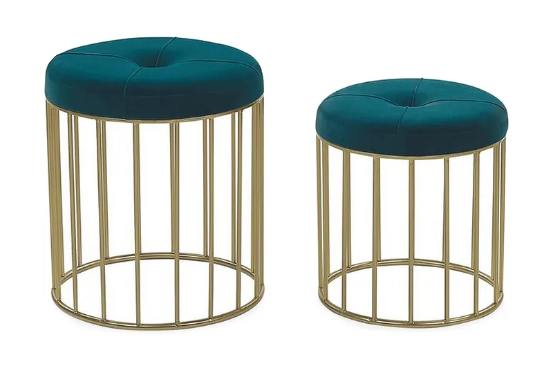 Mattila Fotpall 2-pack, Blå