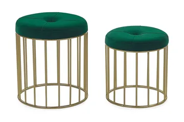 Mattila Fotpall 2-pack - Grön - Möbler - Stolar & fåtöljer - Pall & puff - Fotpall