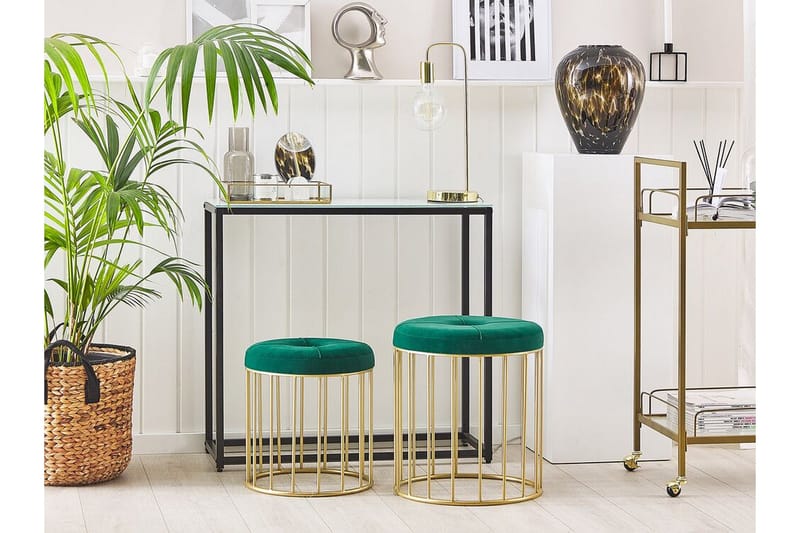 Mattila Fotpall 2-pack - Grön - Möbler - Stolar & fåtöljer - Pall & puff - Fotpall