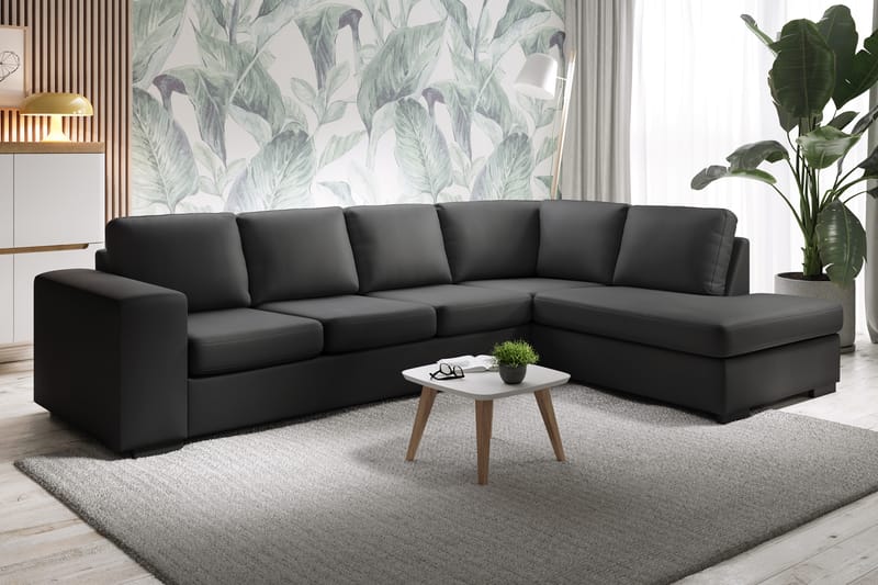 Memphis Fotpall 70x60 cm Bonded Läder - Svart - Möbler - Stolar & fåtöljer - Pall & puff - Fotpall