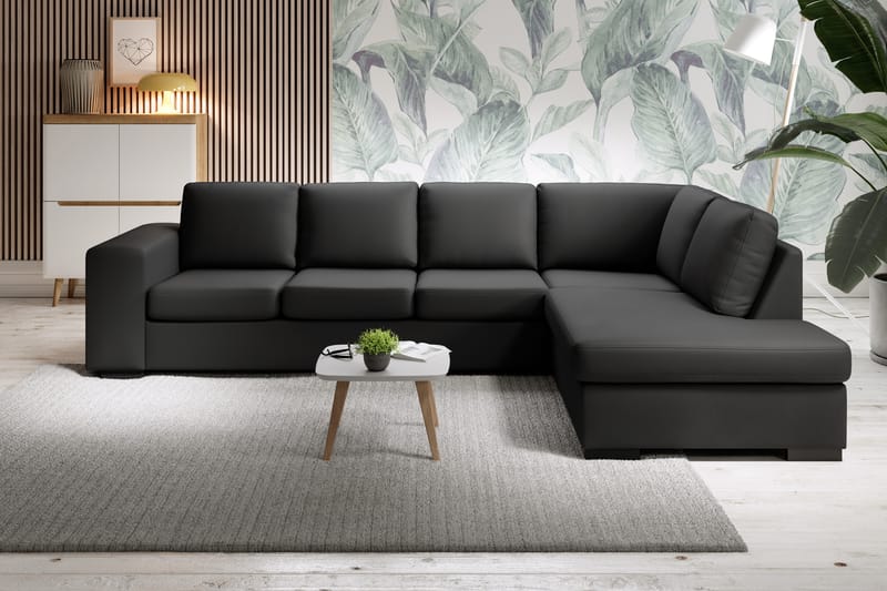 Memphis Fotpall 70x60 cm Bonded Läder - Svart - Möbler - Stolar & fåtöljer - Pall & puff - Fotpall