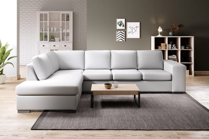 Memphis Fotpall 70x60 cm Bonded Läder - Vit - Möbler - Stolar & fåtöljer - Pall & puff - Fotpall