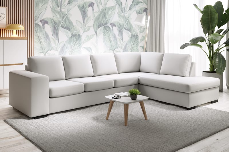 Memphis Fotpall 70x60 cm Bonded Läder - Vit - Möbler - Stolar & fåtöljer - Pall & puff - Fotpall
