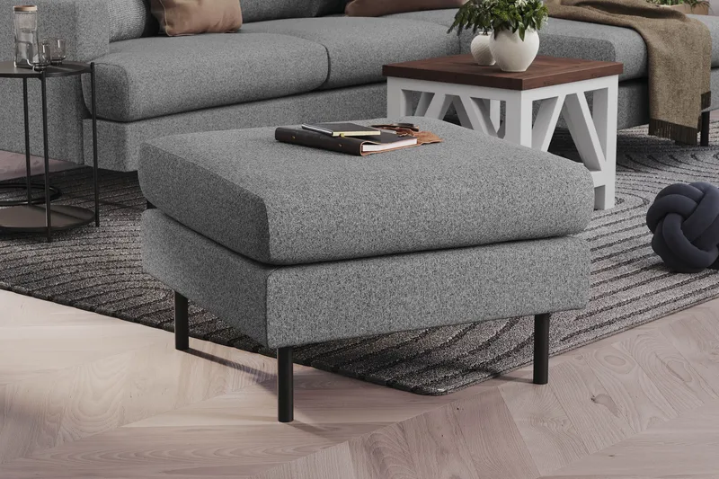 Menard Compact Fotpall 68 cm - Grå - Möbler - Stolar & fåtöljer - Pall & puff - Fotpall