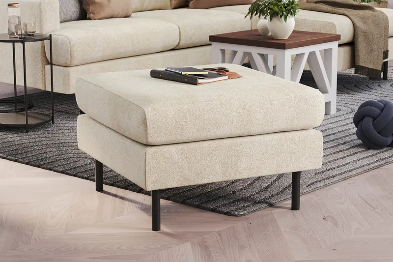 Menard Compact Fotpall 68 cm - Vit - Möbler - Stolar & fåtöljer - Pall & puff - Fotpall