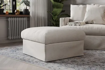 Menard Fotpall Tvättbar & avtagbar klädsel - Beige - Möbler - Stolar & fåtöljer - Pall & puff - Fotpall