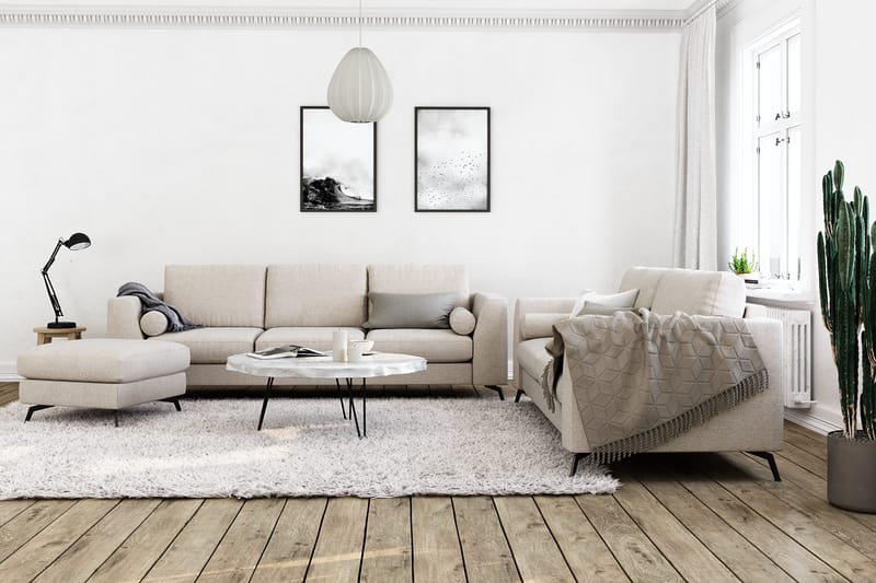 Ocean Lyx Fotpall - Beige - Möbler - Stolar & fåtöljer - Pall & puff - Fotpall