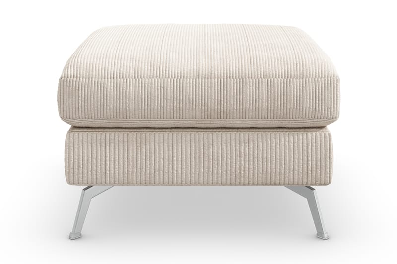Ocean Lyx Fotpall - Beige/Krom - Möbler - Stolar & fåtöljer - Pall & puff - Fotpall