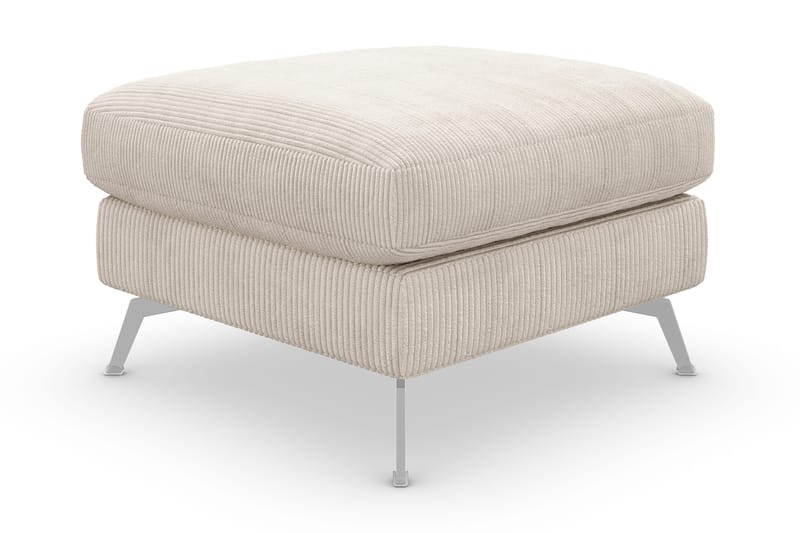 Ocean Lyx Fotpall - Beige/Krom - Möbler - Stolar & fåtöljer - Pall & puff - Fotpall