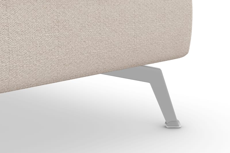 Ocean Lyx Fotpall - Beige/Krom - Möbler - Stolar & fåtöljer - Pall & puff - Fotpall