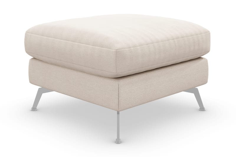 Ocean Lyx Fotpall - Beige/Krom - Möbler - Stolar & fåtöljer - Pall & puff - Fotpall
