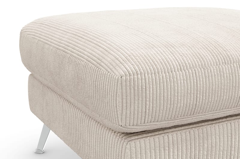 Ocean Lyx Fotpall - Beige/Krom - Möbler - Stolar & fåtöljer - Pall & puff - Fotpall