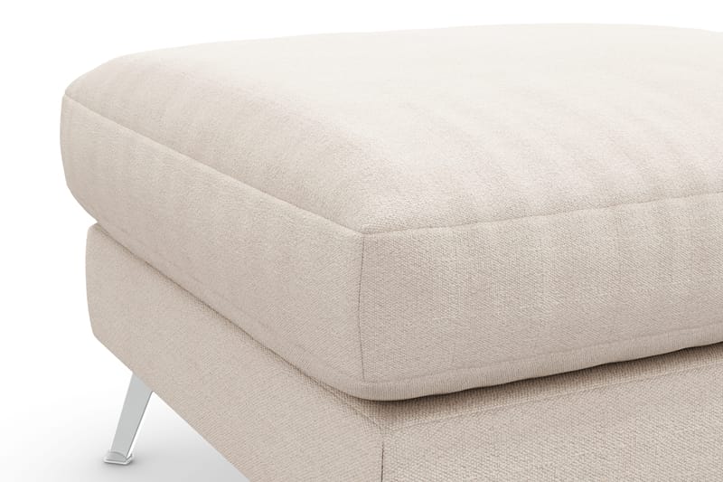 Ocean Lyx Fotpall - Beige/Krom - Möbler - Stolar & fåtöljer - Pall & puff - Fotpall
