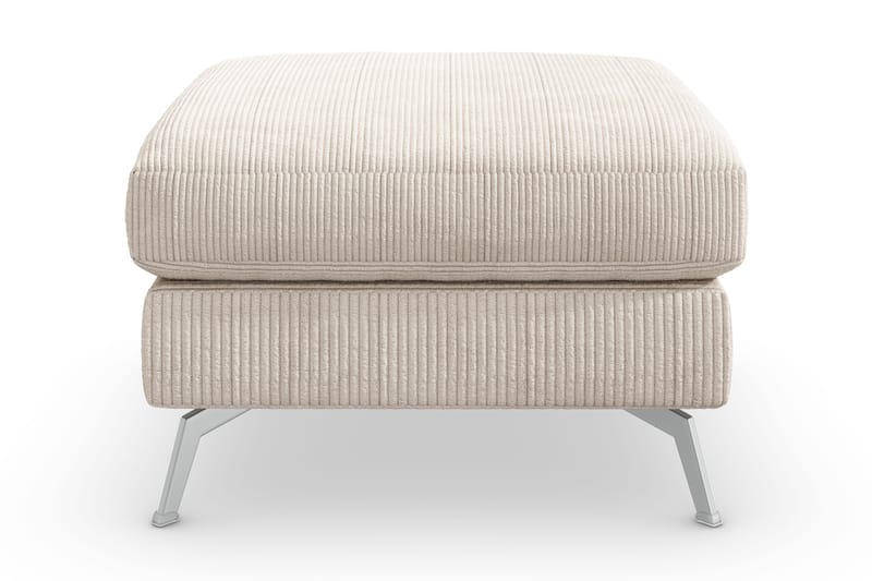 Ocean Lyx Fotpall - Beige/Krom - Möbler - Stolar & fåtöljer - Pall & puff - Fotpall