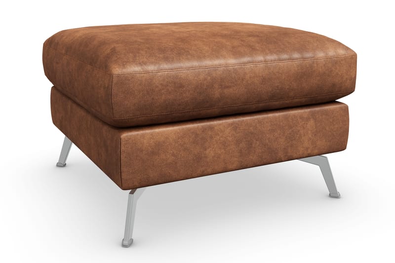 Ocean Lyx Fotpall - Brun/Läder - Möbler - Stolar & fåtöljer - Pall & puff - Fotpall