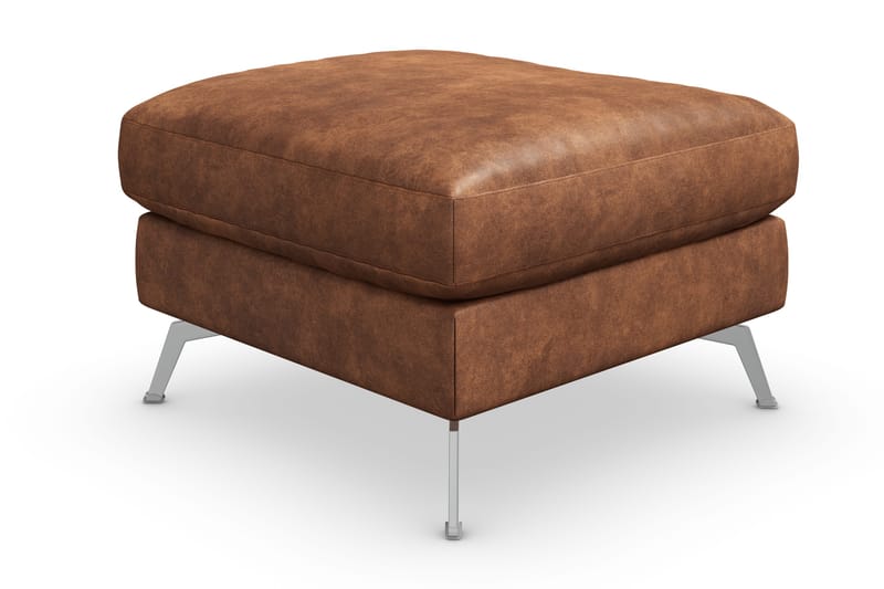Ocean Lyx Fotpall - Brun/Läder - Möbler - Stolar & fåtöljer - Pall & puff - Fotpall