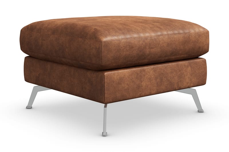 Ocean Lyx Fotpall - Brun/Läder - Möbler - Stolar & fåtöljer - Pall & puff - Fotpall