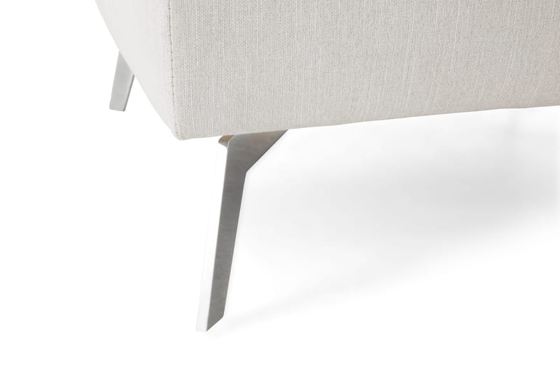 Ocean Lyx Fotpall - Linnebeige , Krom Ben - Möbler - Stolar & fåtöljer - Pall & puff - Fotpall