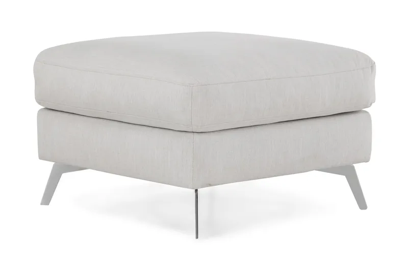 Ocean Lyx Fotpall - Linnebeige , Krom Ben - Möbler - Stolar & fåtöljer - Pall & puff - Fotpall