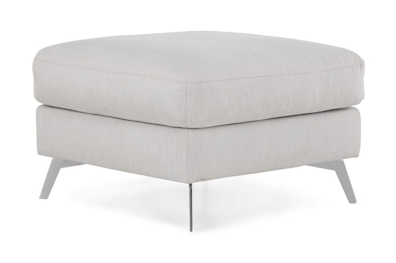 Ocean Lyx Fotpall - Linnebeige , Krom Ben - Möbler - Stolar & fåtöljer - Pall & puff - Fotpall