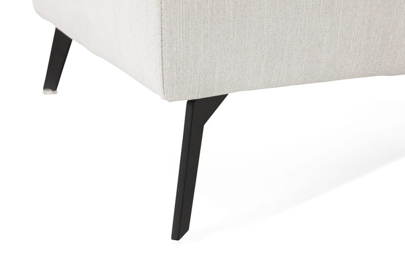 Ocean Lyx Fotpall - Linnebeige , Svarta Ben - Möbler - Stolar & fåtöljer - Pall & puff - Fotpall