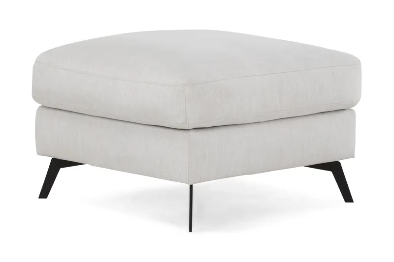 Ocean Lyx Fotpall - Linnebeige , Svarta Ben - Möbler - Stolar & fåtöljer - Pall & puff - Fotpall