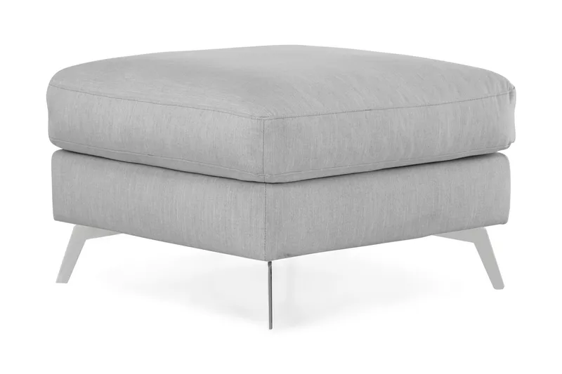 Ocean Lyx Fotpall - Linnegrå, Krom Ben - Möbler - Stolar & fåtöljer - Pall & puff - Fotpall