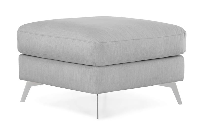 Ocean Lyx Fotpall - Linnegrå, Krom Ben - Möbler - Stolar & fåtöljer - Pall & puff - Fotpall