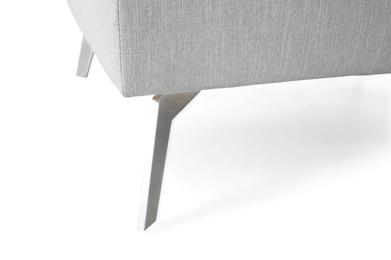 Ocean Lyx Fotpall - Linnegrå, Krom Ben - Möbler - Stolar & fåtöljer - Pall & puff - Fotpall