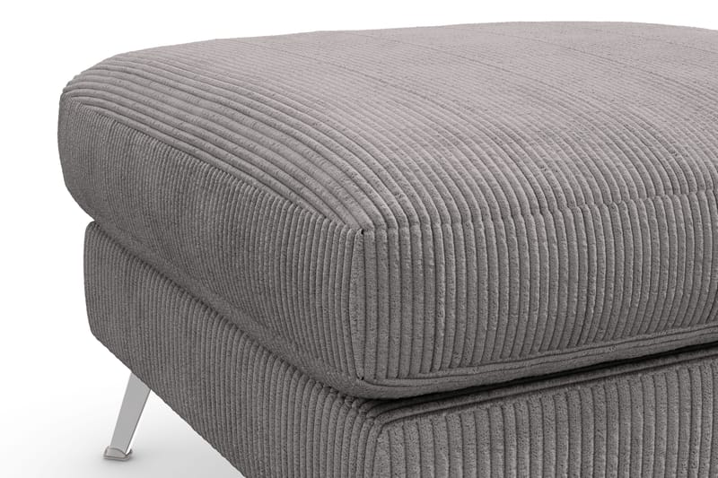 Ocean Lyx Fotpall - Mörkgrå/Krom - Möbler - Stolar & fåtöljer - Pall & puff - Fotpall