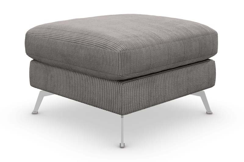 Ocean Lyx Fotpall - Mörkgrå/Krom - Möbler - Stolar & fåtöljer - Pall & puff - Fotpall