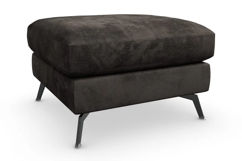 Ocean Lyx Fotpall - Mörkgrå/Sammet - Möbler - Stolar & fåtöljer - Pall & puff - Fotpall