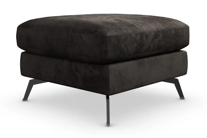 Ocean Lyx Fotpall - Mörkgrå/Sammet - Möbler - Stolar & fåtöljer - Pall & puff - Fotpall