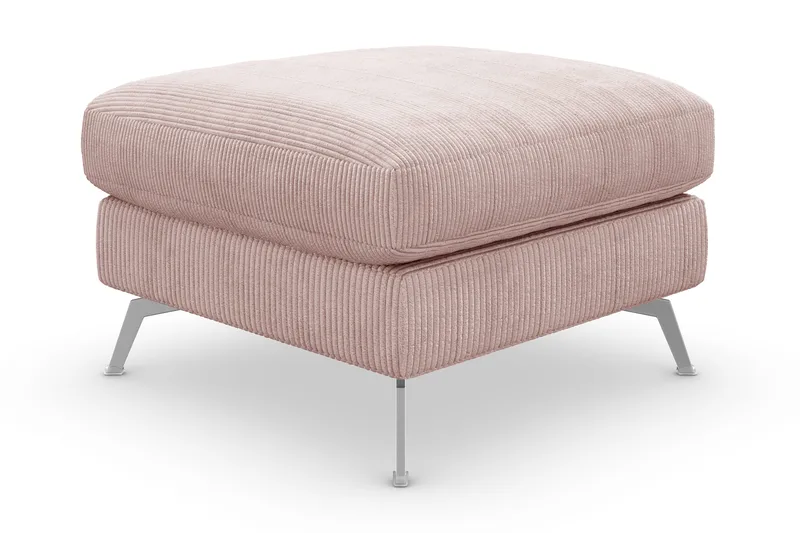 Ocean Lyx Fotpall - Rosa/Krom - Möbler - Stolar & fåtöljer - Pall & puff - Fotpall