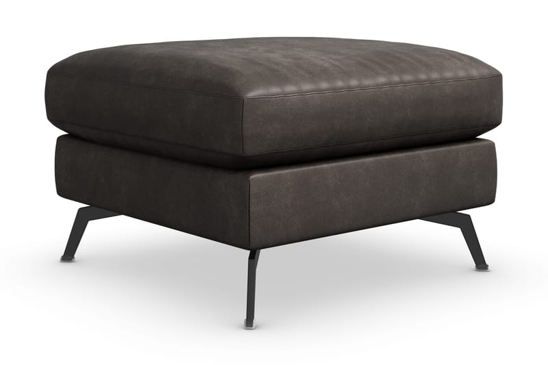 Ocean Lyx Fotpall - Svart/Läder - Möbler - Stolar & fåtöljer - Pall & puff - Fotpall