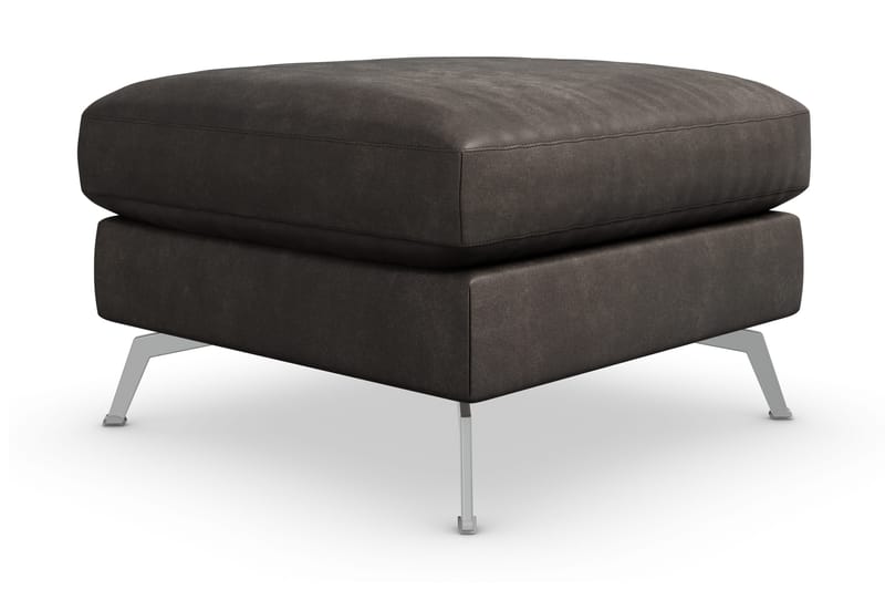 Ocean Lyx Fotpall, Svart/Läder