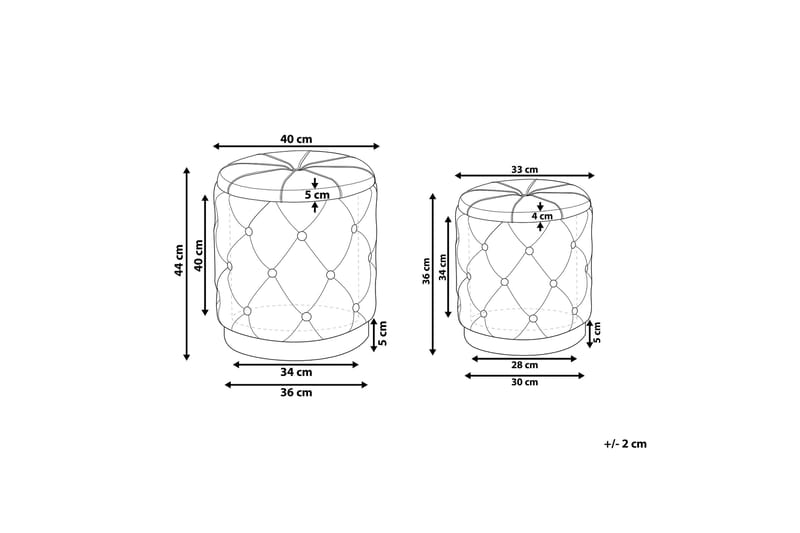 Olingskog Fotpall med Förvaring 2-pack - Vit - Fotpall