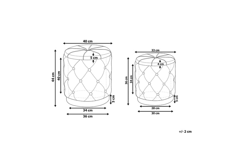 Olingskog Fotpall med Förvaring 2-pack - Vit - Möbler - Stolar & fåtöljer - Pall & puff - Fotpall - Fotpall med förvaring