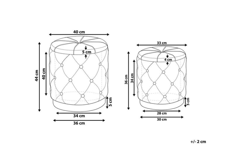 Olingskog Fotpall med Förvaring 2-pack - Gul - Möbler - Stolar & fåtöljer - Pall & puff - Fotpall - Fotpall med förvaring